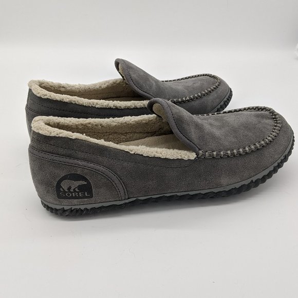 Sorel Men's Suede Gray Dude Moc Slippers Size 10.5 - Picture 8 of 8